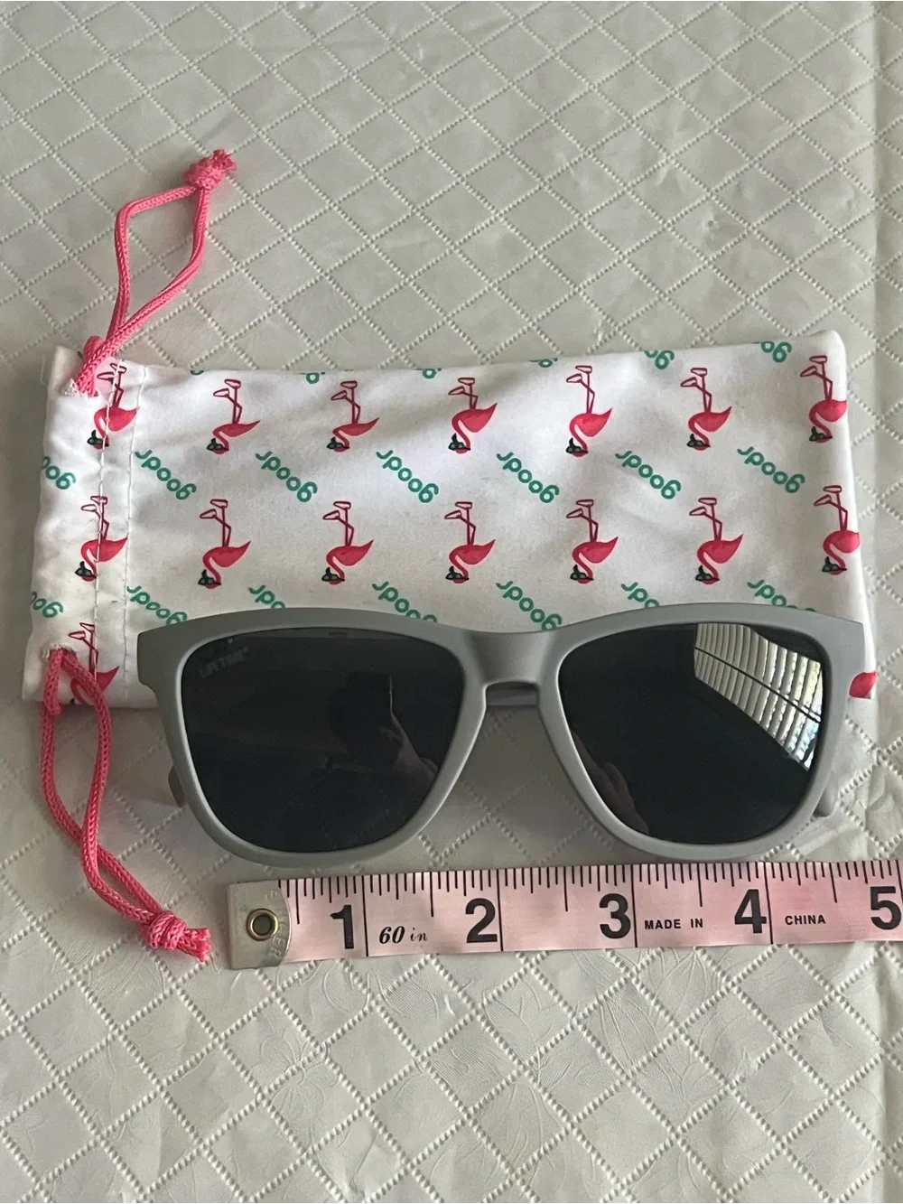 Silver Frame Men's Sunglasses with Black Lenses
